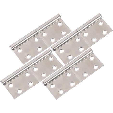Charnières Amovibles Lot de 4 en inox Argentées (1/5)