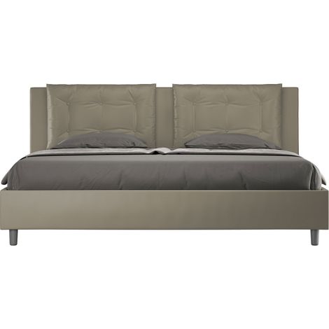 Letto contenitore imbottito 180x190 similpelle cappuccino Annalisa (1/5)