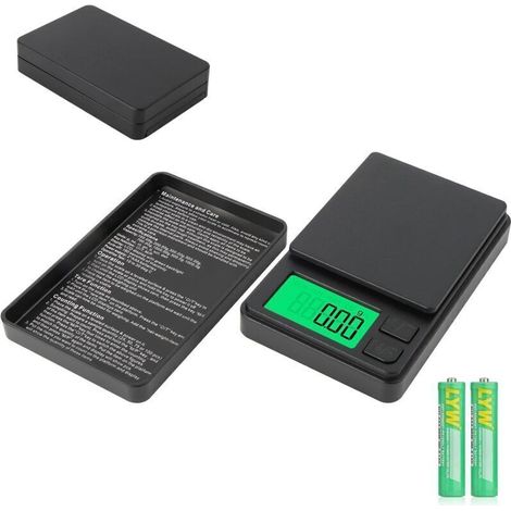 Balance Précision 500g/0.01g, Mini Balance de Précision pour Bijoux, Balance Numérique Portable avec Affichage LCD et Fonction de Tare, Multifonction Utilisée pour Bijoux, Café (1/4)