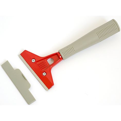EASYCOMFORT Grattoir à pour Papier Peint, Grattoir à Vitres, pour Colle, Carrelage, Voiture, Miroir, Nettoyage, Rouge (1/5)
