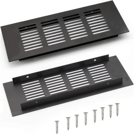 Grille de Ventilation - Aluminium - 200mm - Encastrable - Résistante à la corrosion - 2 pièces (1/4)