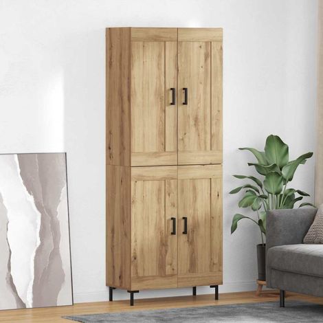 vidaXL Haut Armoire 2 pcs Chêne artisanal Bois d'ingénierie