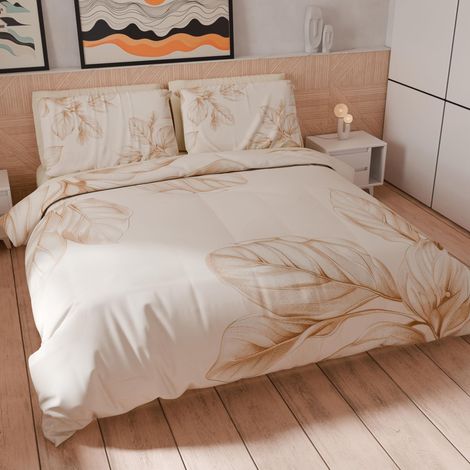 Housse de Couette 1 Place 135x200 cm (1 Taie 75x50 cm Incluse), Parure en Microfibre Imprimée Floral 25 150 - Fabriqué en Italie (1/5)