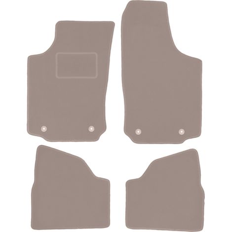 Alfombrillas de terciopelo beige para Opel Corsa C hatchback (2000-2006) (1/5)