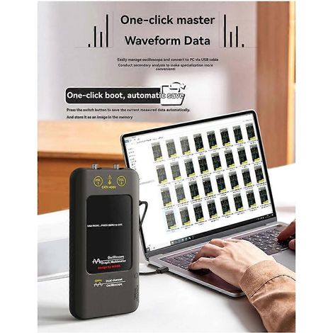 Digitales Oszilloskop mit Touchscreen und Signalgenerator, schwarz (1/5)