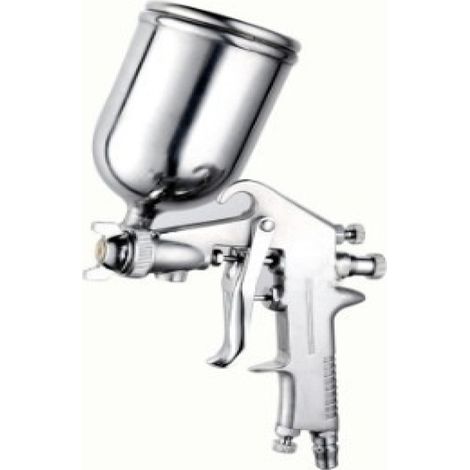 Irovami Pistolet à peinture F-75, arrosoir pneumatique à réservoir supérieur et inférieur, peinture pour meubles et voitures, colle, pistolet à peinture à haute atomisation (réservoir F75) (1/5)