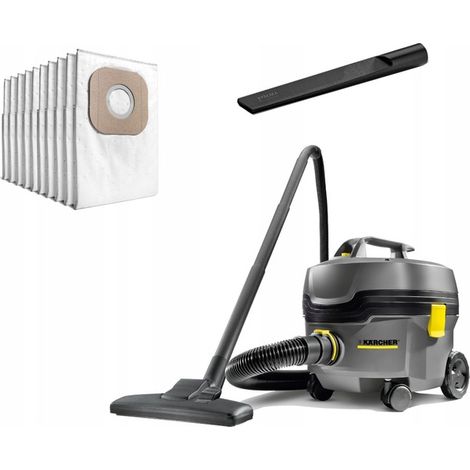 Aspiradora Kärcher T 7/1 Classic de 850 W, pequeña y potente + 10 bolsas + boquilla