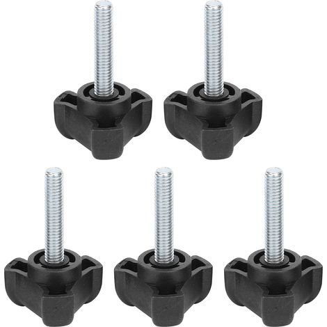 5 pièces Boulon Papillon M6-30mm, Tête Triangulaire pour Serrage Manuel, Écrous à Poignée (1/5)