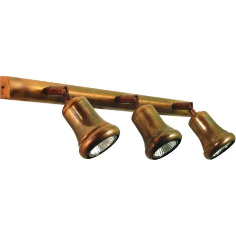 Spot classico lampadari bartalini tilly f3 gu10 led ottone faretti orientabili (1/5)