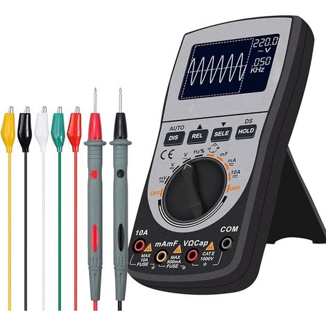 Oscilloscope numérique et multimètre 2 en 1, écran couleur LED 2,4 pouces, résolution haute définition, échantillonnage 2,5 MSPS, ET826 (1/5)