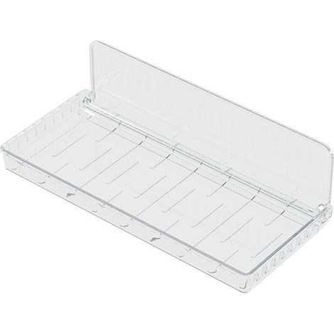 Wandmontiertes Klappregal, transparent, ohne Bohren, große Kapazität, robustes, faltbares Wandregal für Badezimmer L (1/5)