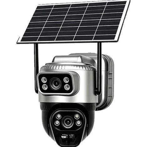 Cámara de seguridad, doble lente, visión nocturna, CCTV, 64 GB adicionales (1/2)