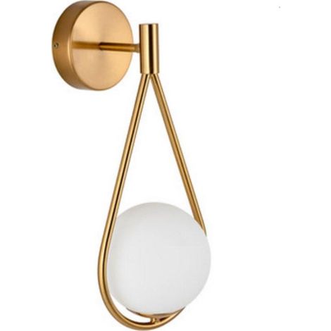 CHOYCLIT Applique murale chambre,LED Vintage Applique Murale Intérieur Ronde Industrielle Ajustable Lampe Murale Sphérique Verre Métal Gouttelettes D'eau Eclairage Mural E27 couleur bronze (1/5)
