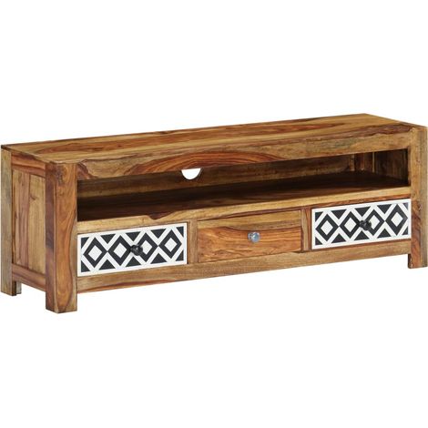 Maison Exclusive - TV-Schrank 120x30x40 cm Massivholz Akazie (1/5)