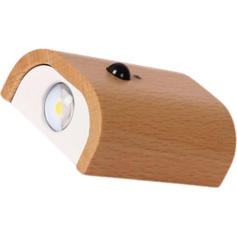 Veilleuse à Détecteur de Mouvement Murale LED Bois 500mah (1/5)