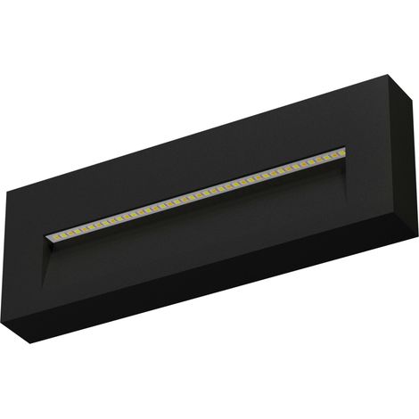 Beneito Faure Faretto Led segnapasso da parete a superficie Tween - 5W, Switch CCT, Illuminazione Interni ed Esterni, corridoi o passaggi - Nero