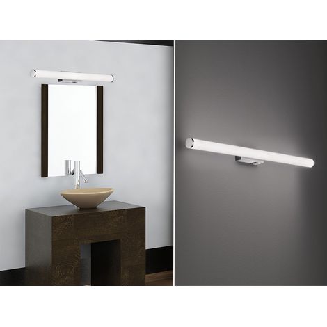 LED Bad Wandleuchte MATTIMO mit Schalter Chrom - Spiegelleuchte, Breite 80cm