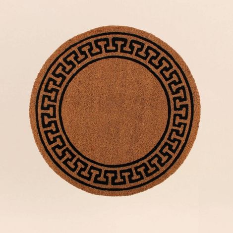 Paillasson rond coco contour imprimé fresque d60cm (1/5)