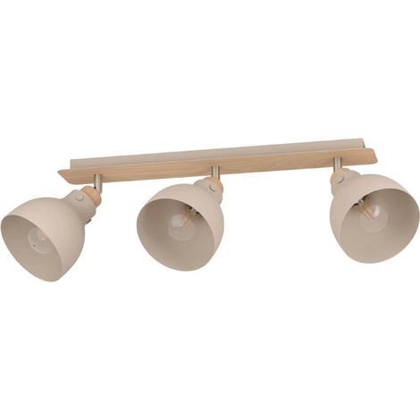 Lampe à spot Arrecife Stahl Braun, Nickel-Matt E27 3x28W L: 74,5 cm B: 14,5 cm H: 23,5 cm Dimmable (1/3)