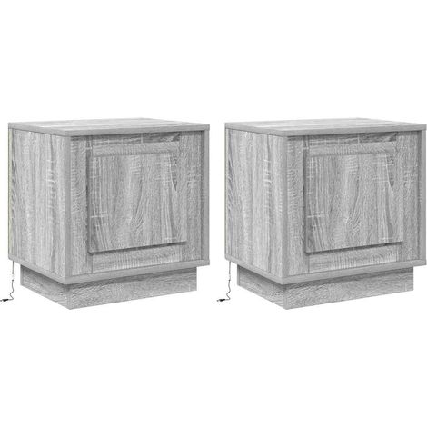 Maison Exclusive - Armadio da Notte 2 pcs Grigio 44 x 34,5 x 45 cm (1/5)
