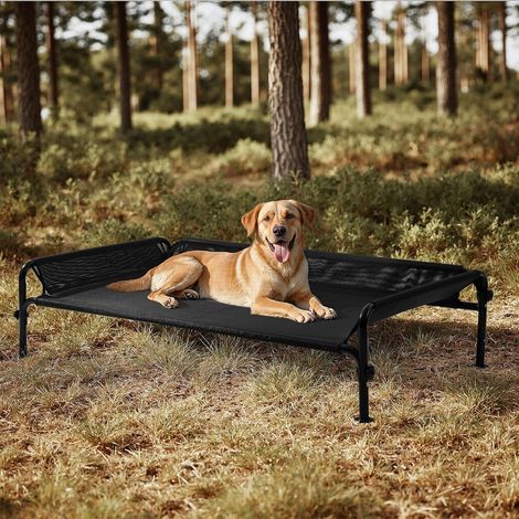 Gardner Pet Raised Dog Camp Bed, Black, Size L (124.5 x 77.7 x 31 cm) (1/5)