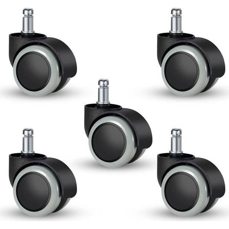Set mit 5 universellen 11-mm-Doppelrollen für Bürostühle, Ersatzrollen für Bürostühle (1/5)
