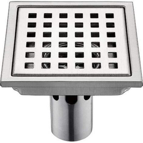 Siphon De Sol INOX 1 Pcs en Acier Inoxydable Drain 15Cm 15Cm Filtre Carré Déodorant Anti Retour Fuite d'eau (1/5)