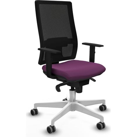 Horna sincro malla negra similpiel morado brazos 1D base blanca  ruedas 65mm engomadas (1/5)