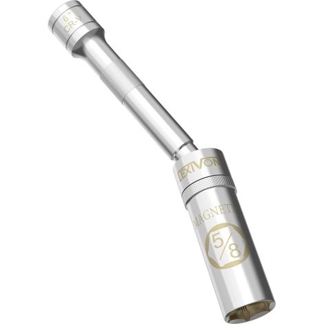 LEXIVON Chiave a Bussola per Candela da 16mm, Chiave con snodo per Candele 5/8, Bussola per Candela, Attacco da 3/8, per Chiave dinamometrica, Chiave a cricchetto, Lunghezza: 15cm (LX-121) (1/5)