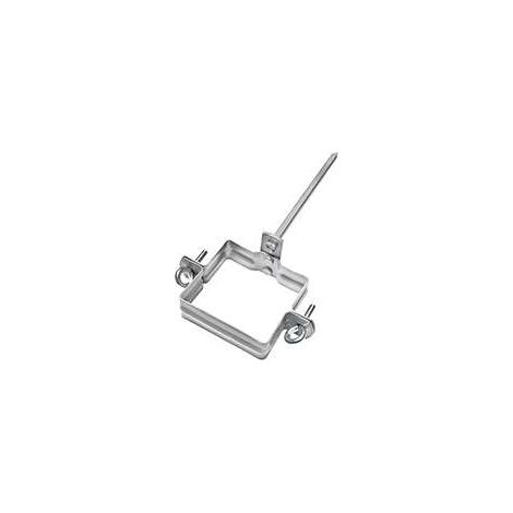 GRÖMO Verzinkte Fallrohrschelle quadratisch 80x80 Schlagstift 140mm, 51245