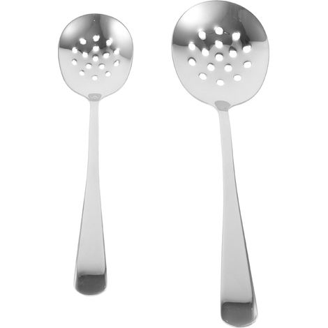 Lot 2 cuillères fentes inox 304 (grosse + petite), multi-usages maison et restaurant
