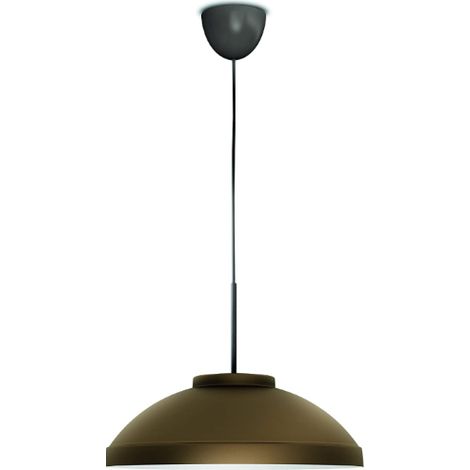 Philips Hailton Lampadario Vintage LED, Design Moderno Cucina, Camera da Letto, Salotto, 1X8W Lampadina Inclusa, Bronzo [Classe di efficienza energetica A+] (1/3)