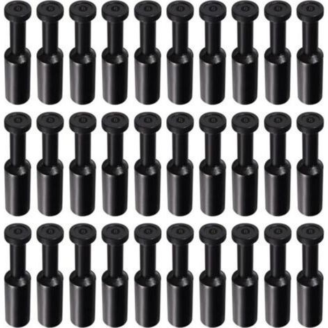 30 Pièces 8mm OD Obturation Pneumatique, Bouchons Raccords à Pousser, Lot de Bouchons d'obturation de Style Bouchon Pneumatique, pour Raccords de Raccordement de Tube de 8mm, Noir
