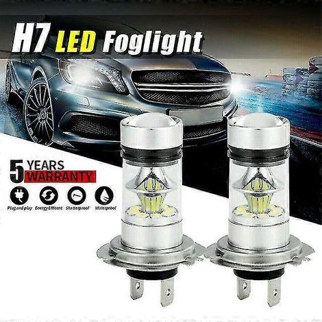 Kit de conversion de phares LED H7 neuf, ampoules feux de route/croisement 100 W 6000 K blanc pur 6000 K pour voiture, 12 V (1/5)