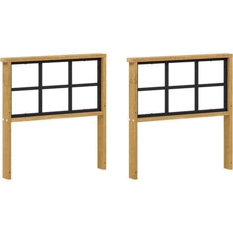 Módulo de Descansabrazos 2 pcs Blanco 60 x 6 x 61 cm vidaXL (1/5)