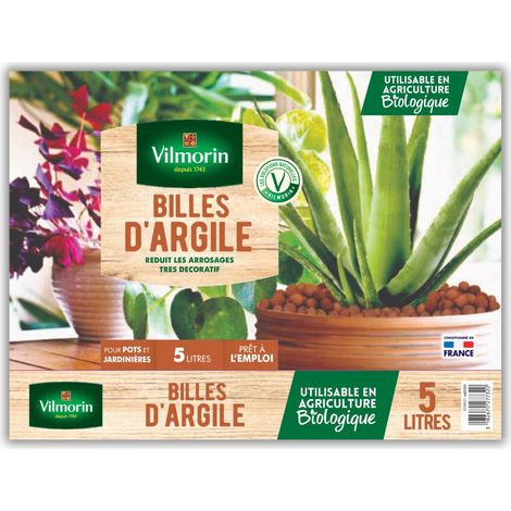 Vilmorin – Billes d'argile 5 L – Améliore le drainage et l'aération des sols – Idéal pour bacs et jardinières – Argile naturelle (1/2)