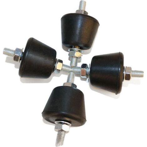 Antivibrationsfüße für wandmontierte Split-Klimaanlagen. Tragkraft 70 kg. Vollgummi. Resonanzdämpfung. 4er-Set. (1/2)