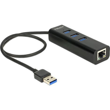 Adaptador Ethernet USB 3.0 Gigabit + Hub USB 3.0