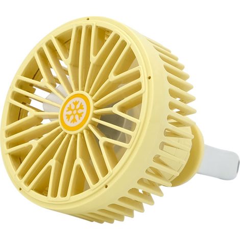 Mini-USB-Autoventilator mit 7 Flügeln, leiser, tragbarer Ventilator mit LED-Licht, multifunktionaler Luftkühler für Büro und Reisen - x
