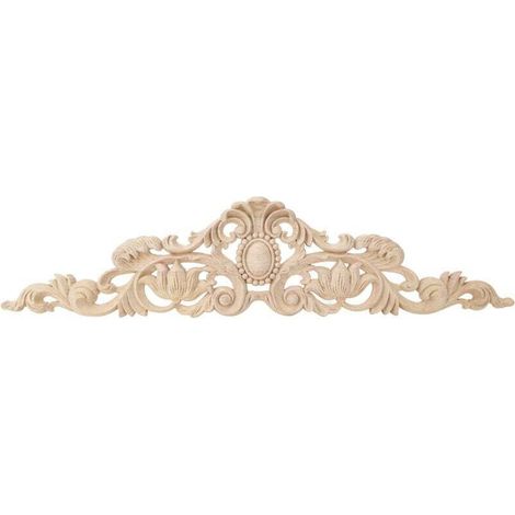 Applique murale en bois style européen – 50 x 12 cm – décoration intérieure et extérieure pour meubles, façades et cour (1/4)