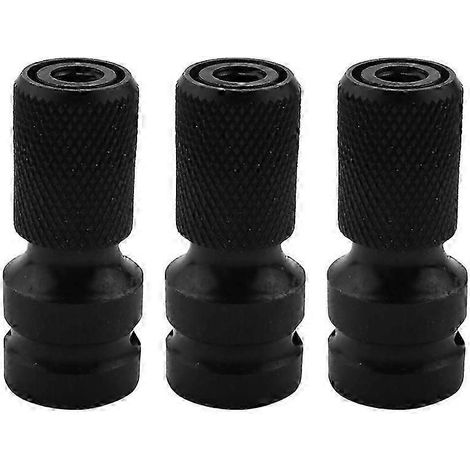 Adaptateur de douille à cliquet 3 x 1/2 pouce carré vers 1/4 pouce hexagonal, jeu de clés, convertisseur d'entraînement, outil à impact (1/5)