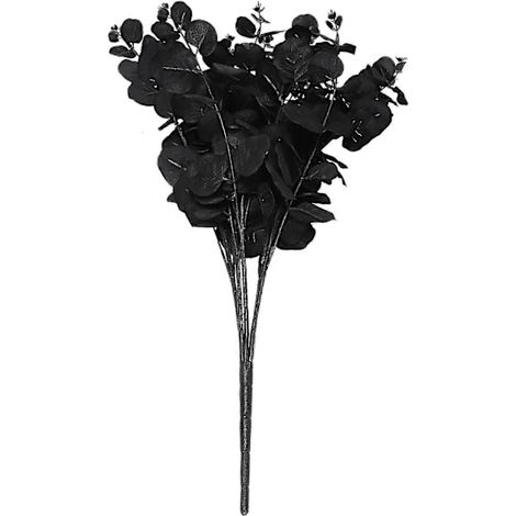 20 fleurs artificielles d'eucalyptus noir pour la décoration de fêtes de mariage-AquaForge (1/5)