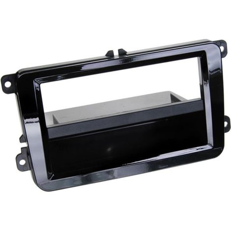 Support avec vide poche compatible avec Seat Skoda VW Noir brillant