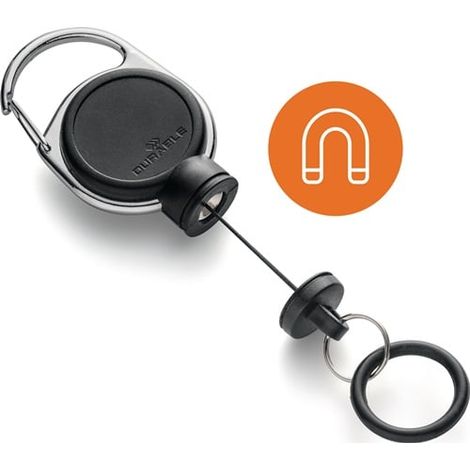 Porta clip JoJo per flaconi disinfettanti fascia-L.600mm nero DURABLE (Per 5) (1/4)