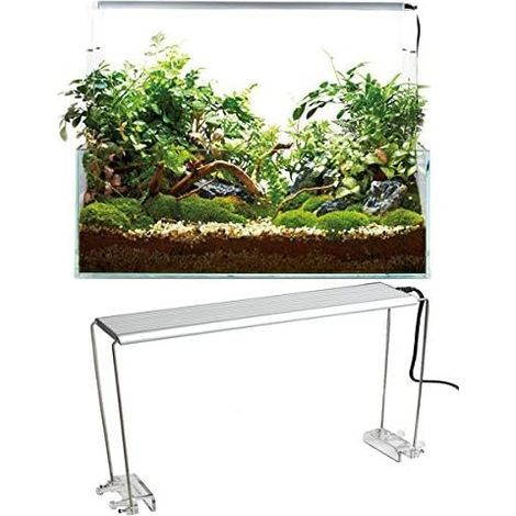 Set of 4 Aquarium Brackets, Stainless Steel, for High Brightness LED Lamps, Sturdy Mounting (1/5)