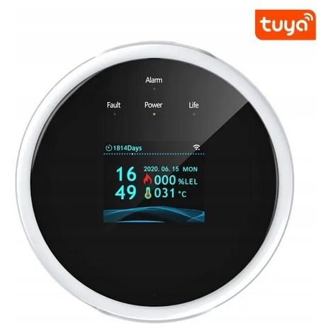 SENSORE DI GAS RILEVATORE DI GAS ESPLOSIVI GPL NATURALE METANO TUYA SMART WIFI