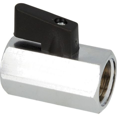 Robinet à bille mini hexagonal en laiton 1/8’’FF/FF