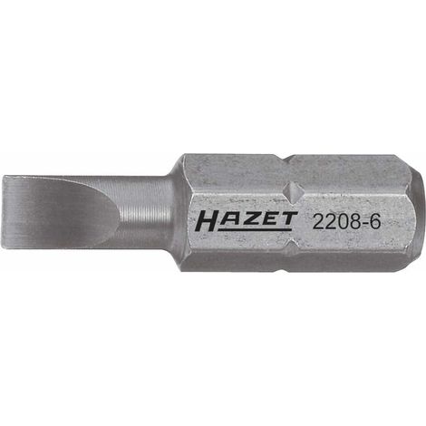 Bit 2208-6 1/4 Zoll (6,3 mm) Sechskant massiv Schlitz Profil SW 0,6 x 4,5 mm (1/2)