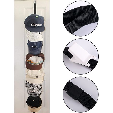 Porte-casquettes de baseball Caprack, organisateur de rangement, présentoir suspendu à une porte de placard avec crochets réglables