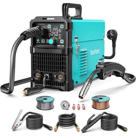 Poste à souder MIG 4 en 1 145A – 220V – TIG Lift MMA MIG gaz et sans gaz – écran LED digital (1/5)